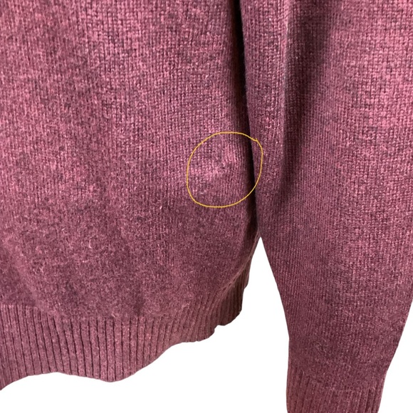 L.L.Bean Lambswool Mens Large Sweater Cranberry - Picture 8 of 13